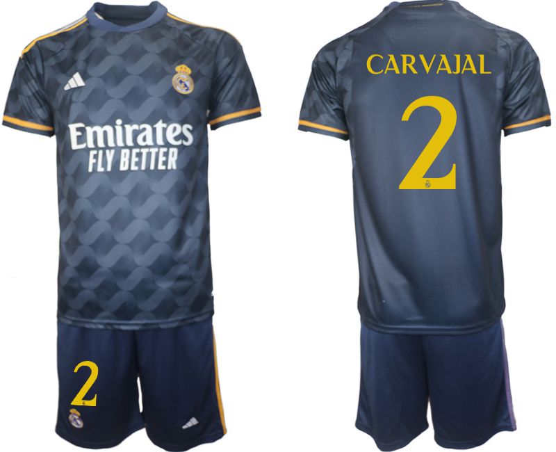 Men 2023-2024 Club Real Madrid away blue #2 Soccer Jersey->real madrid jersey->Soccer Club Jersey